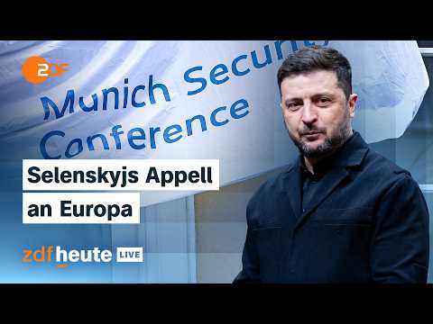 Selenskyj bei der Sicherheitskonferenz: Was sich die Ukraine von Europa erhofft | ZDFheute live