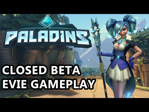 Paladins Closed Beta Gameplay - Evie Gameplay/First impressions - Paladins Attack Defend Gameplay
