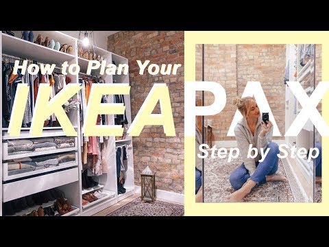 Part of a video titled IKEA PAX WARDROBE SYSTEM | Design Online Step by Step