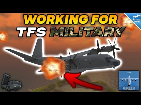 Working As TFS MILITARY Pilot - ENEMIES ATTACK! (MV-40) | Turboprop Flight Simulator