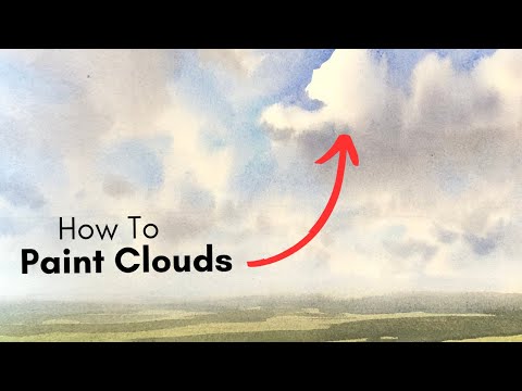 How to Paint Clouds in Watercolor - step-by-step