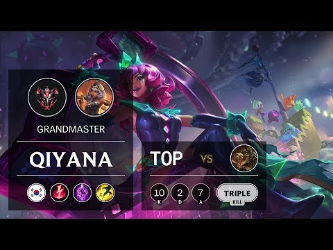 Qiyana Top vs Renekton - KR Grandmaster Patch 9.17