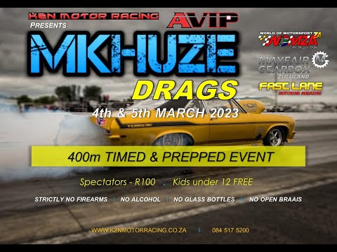 LIVE:Drag Racing by SKRacing - Mkhuze Saturday Drags Day 1 - 4th March 2023
