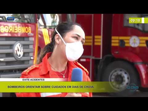 Bombeiros orientam sobre cuidados em dia de chuva 06 01 2021