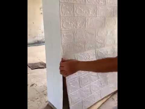 650mm White 3D Brick Foam Wall Tile