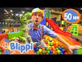Blippi Visits An Indoor Playground Kinderland Learn Colors With Blippi Blippi Toys