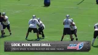 Carolina Panthers lock, peek and shed drill: Defense