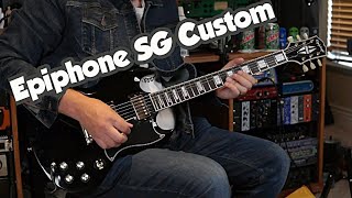 Video thumbnail for Epiphone SG Custom - Ebony With Gold Hardware - Inspired By Gibson Line by Rich Bischoff