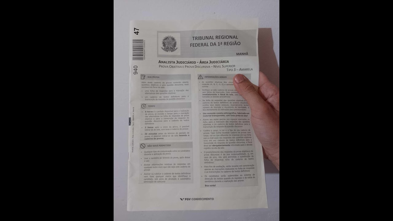 TRF1, Pós prova e considerações.