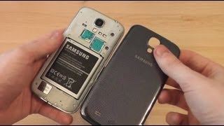How to Open Samsung Galaxy S4 Back Cover - Insert Battery, SIM, Replace Back Cover