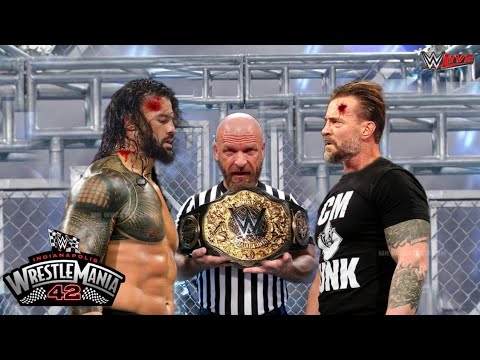 WWE 9 February 2026 Roman Reigns vs CM Punk for wwe title Guest Referee Triple H Full Highlights HD