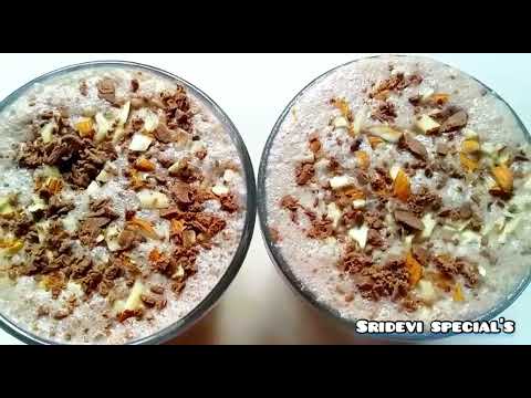 CHOCOLATE MILK SHAKE WITH NUTS || SRIDEVI SPECIAL'S