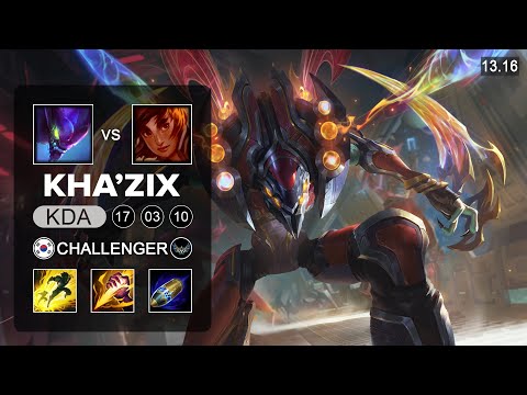 Kha'Zix vs Taliyah Jungle - KR Challenger - Patch 13.16 Season 13