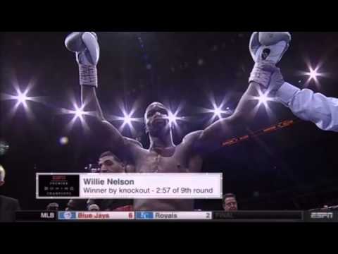 Willie Nelson knocks Tony Harrison out with 3 seconds left in the 9th round!!