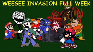 WEEGEE INVASION FULL WEEK - Friday Night Funkin Mo