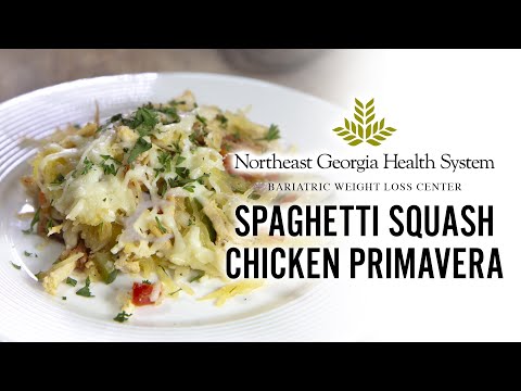 Spaghetti Squash Chicken Primavera - Bariatric Cooking Class