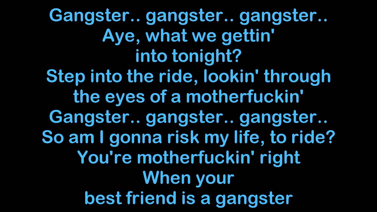 Gangster Lyrics Clean Best Image Site