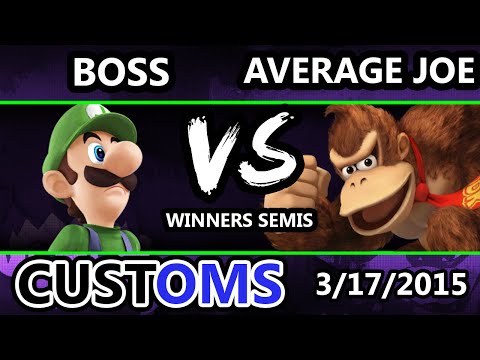 S@X Customs - Boss (Luigi) Vs. Average Joe (Donkey Kong) Winners Semis - Super Smash Bros 4 Wii U