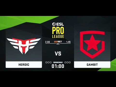ГРАНД-ФИНАЛ. GAMBIT vs HEROIC. BO-5. ESL Pro League Season 13 @CEH999 & @LENINW & @KVAN.