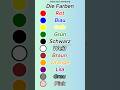Colors Name In German Language Learn Farben Auf Deutsch Germanforbeginners Deutsch Germanbasics