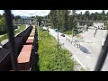 Locomotive And A Long Train In Burnaby