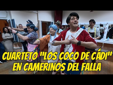 CUARTETO "LOS COCOS DE CADI" EN CAMERINOS DEL GRAN TEATRO FALLA