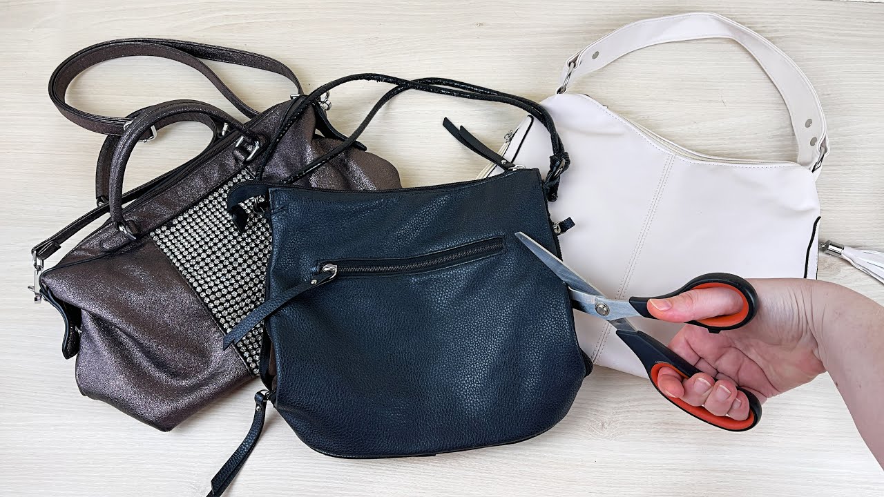 РАЗРЕЗАЛА СТАРЫЕ КОЖАНЫЕ СУМКИ И НЕ ПОЖАЛЕЛА! ШЕДЕВР ПО НУЛЕВОЙ СТОИМОСТИ!