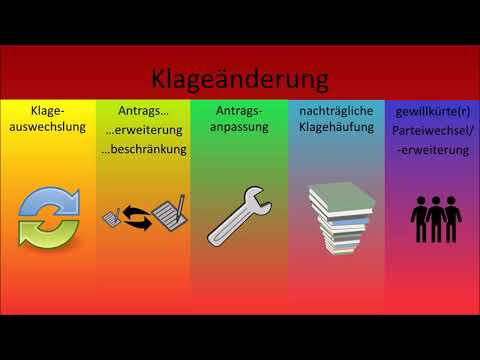 ZPO I - Klageänderung