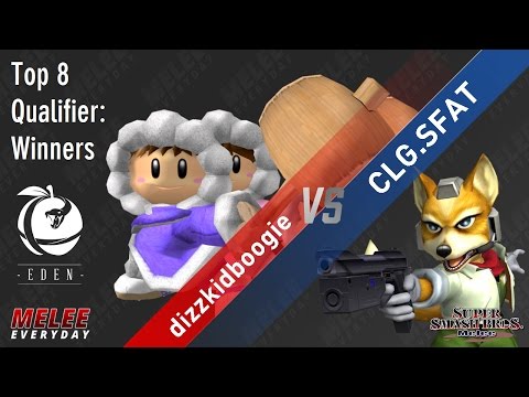 Eden - dizzkidboogie (Ice Climbers) vs. CLG . SFAT (Fox) - SSBM - Top 8 Qualifier, Winners