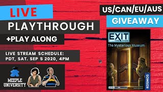 LIVE - Exit The Game: The Mysterious Museum - Play Along & US/CAN/EU/AUS Giveaway