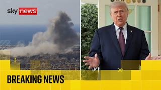 Trump says Israel and Lebanon to begin 10-day ceasefire | Sky News coverage