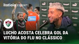 LUCHO ACOSTA COMEMORA TER MARCADO O GOL DA VITÓRIA DO FLUMINENSE NO CLÁSSICO COM O BOTAFOGO