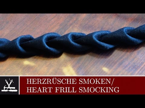 DIY Herzrüsche smoken / Heart frill smocking