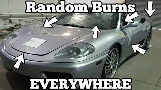 Salvage Auction Ferrari has the WEIRDEST Burn Damage I've Ever Seen