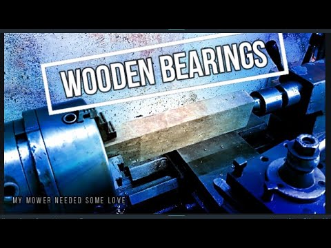 Making a wooden bearing.. Because She wanted the grass cut