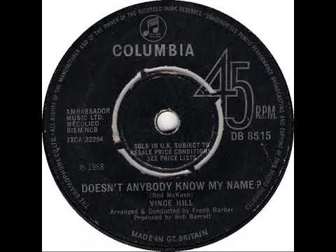 UK New Entry 1969 (29) Vince Hill - Doesn't Anybody Know My Name?