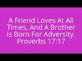 SUNDAY VERSES PROVERBS 17 17