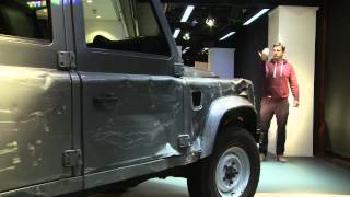 Skyfall Land Rover in Harrods window installation