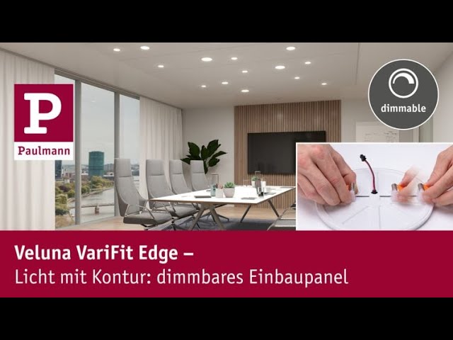 Video teaser voor Veluna VariFit Edge - Licht mit Kontur: dimmbares Einbaupanel