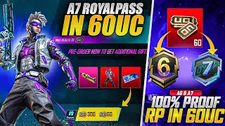 A7 Royal Pass in 60 Uc 💯 | Trick To Get Royal Pass in 60 Uc | Best Trick Ever |PUBGM