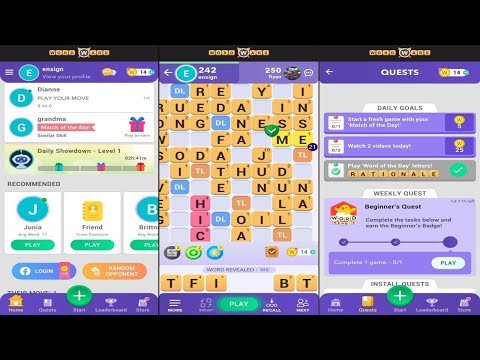 Word Wars (by PlaySimple Games) - online multiplayer word puzzle game for Android and iOS - gameplay - YouTube