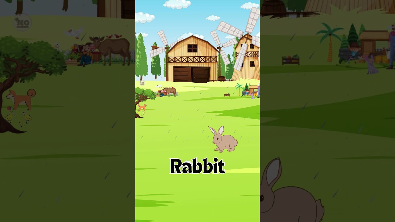 learn farm animals #kidslearning #vocabulary #educationalvideos
