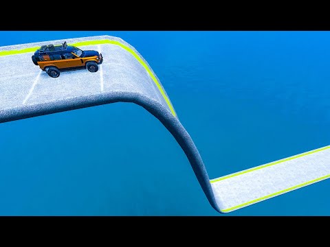 Cars Vs Deep Water Stunt - Impossible Vertical Bridge Crossing - BeamNG.Drive #40 I BeamNG LIVESHOW