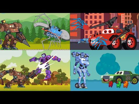 Robot Trains VS Monster Cars | Music Mix MEME