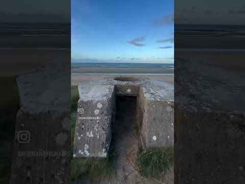 Close up of WW2 German tank turret bunker overlooking Utah Beach in Normandy #history #dday80