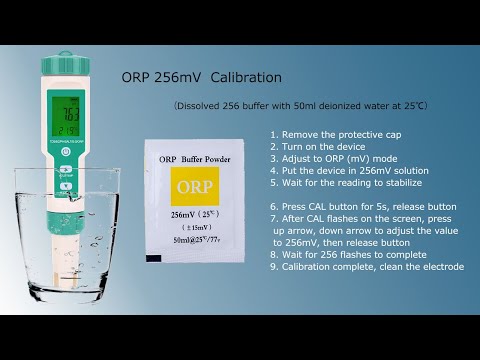 C-600 ORP 256mV calibration for 7 in 1 pH salinity orp ec tds meter;