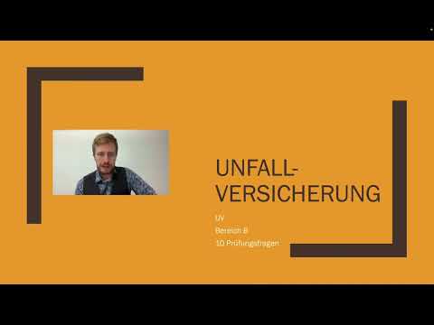 Unfallversicherung (UV) für die IHK Sachkundeprüfung § 34d erklärt GUV & PUV 1/2