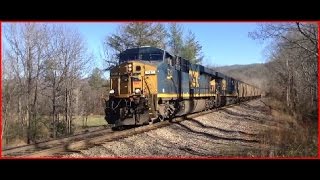 preview picture of video 'Railfanning the Clinchfield Railroad; Southbound Grain Train'