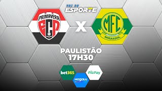 PRIMAVERA X MIRASSOL - AO VIVO | CAMPEONATO PAULISTA – 14/01/2026