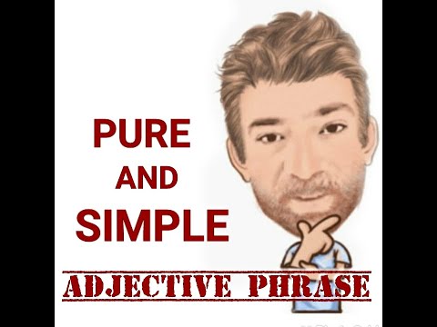 English Tutor Nick P Adjective Phrase (146) Pure and Simple - Origin